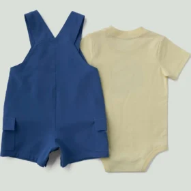 Boys’ 2-Piece Short Sleeve Bodysuit & Cargo Pocket Shortall Set (Baby)