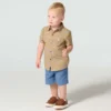 Boys' 2-Piece Short Sleeve Printed Shirt & Canvas Short Set (Toddler)