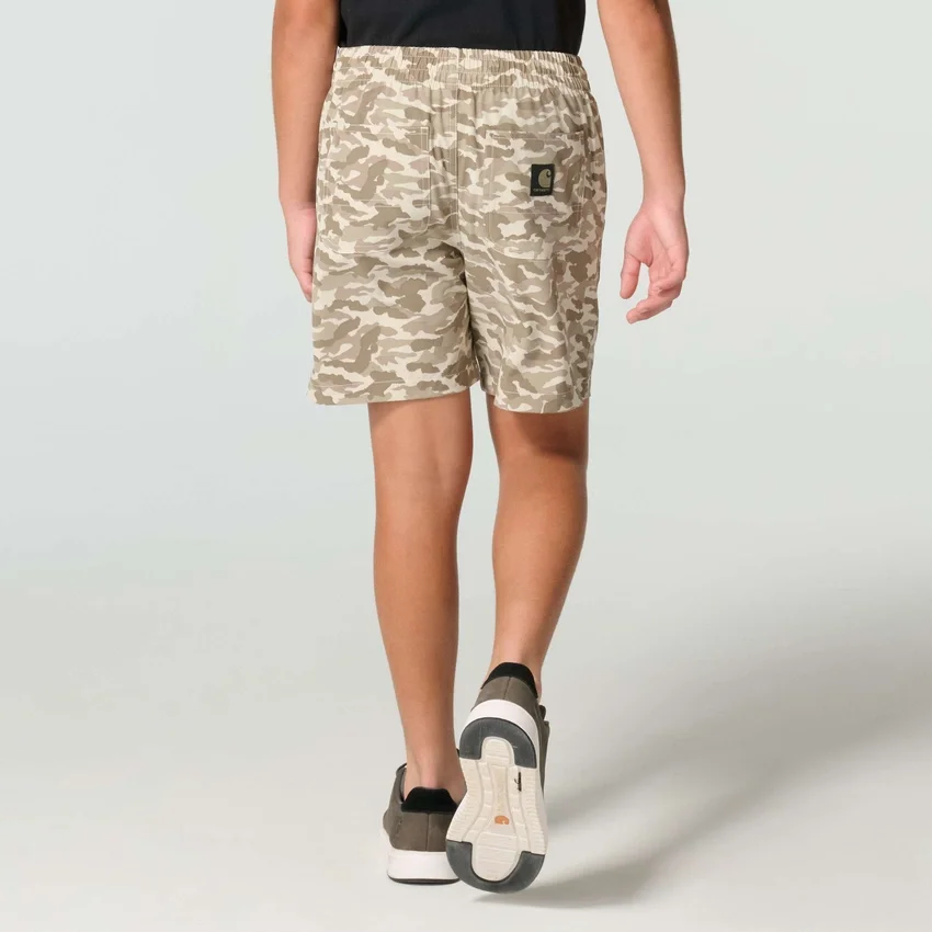 Boys' Elastic Waistband Rugged Flex™ Ripstop Camo Short (Child)