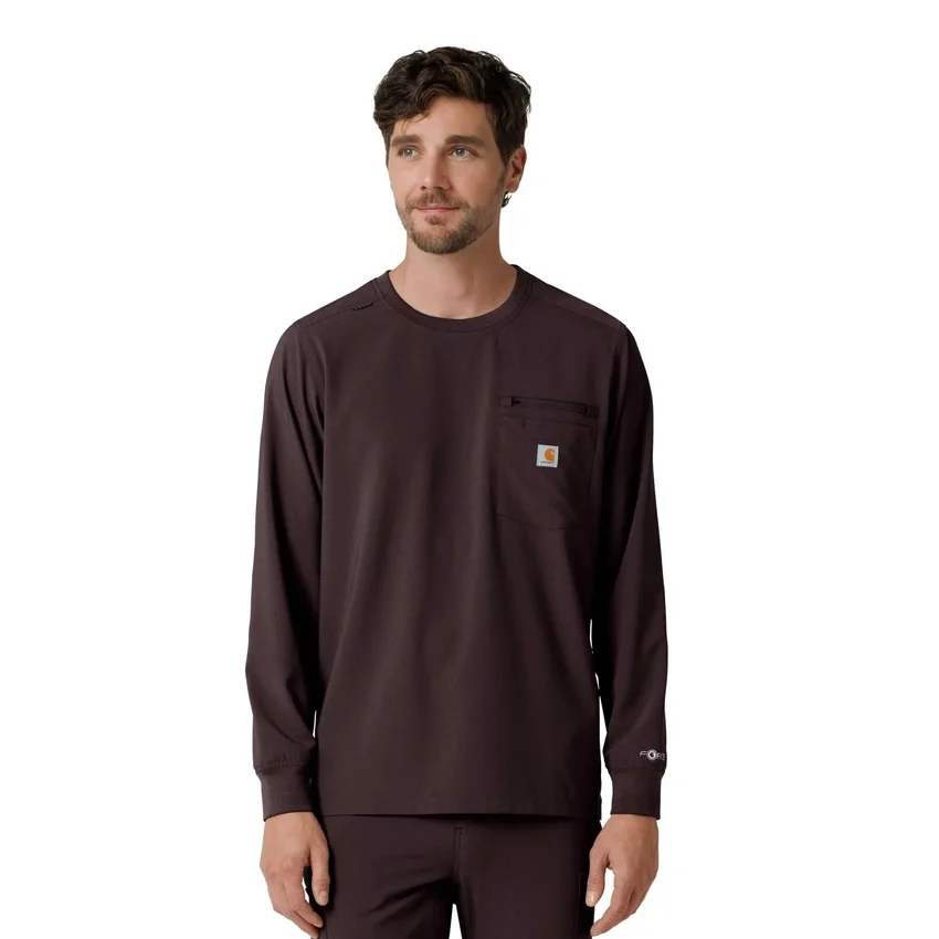Force Cross-Flex Crew Neck Long Sleeve Scrub Top