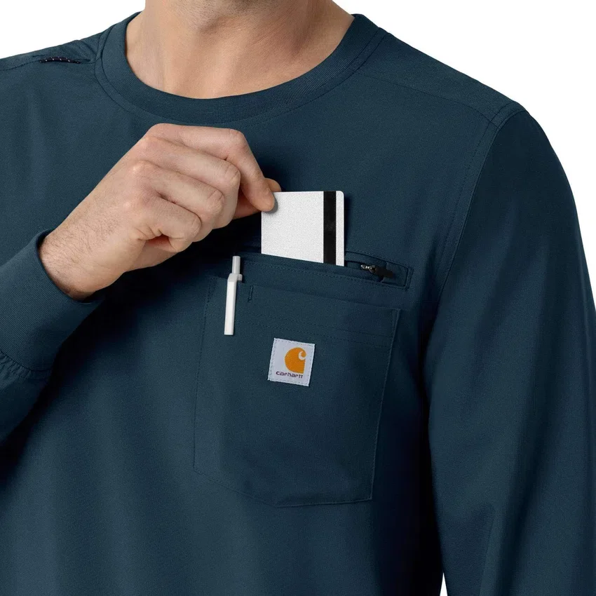 Force Cross-Flex Crew Neck Long Sleeve Scrub Top