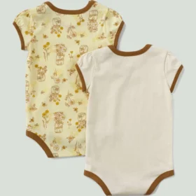 Girls’ 2-Piece Short Sleeve Bee Print Bodysuit Set (Baby)