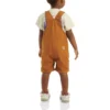 Girls' Canvas Ruffle Front Shortall (Baby/Toddler)