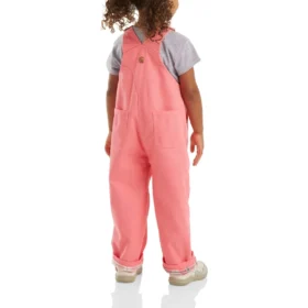 Girls’ Loose Fit Canvas Flannel Lined Bib Overall