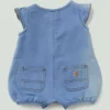 Girls' Short Sleeve Denim Henley Romper (Baby)