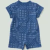 Kids' Short Sleeve French Terry Romper (Baby)