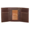 Leather Triple-Stitched Trifold Wallet