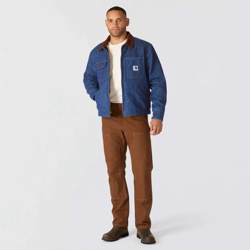 Men's Crafted Series Denim Sherpa Lined Chore Coat