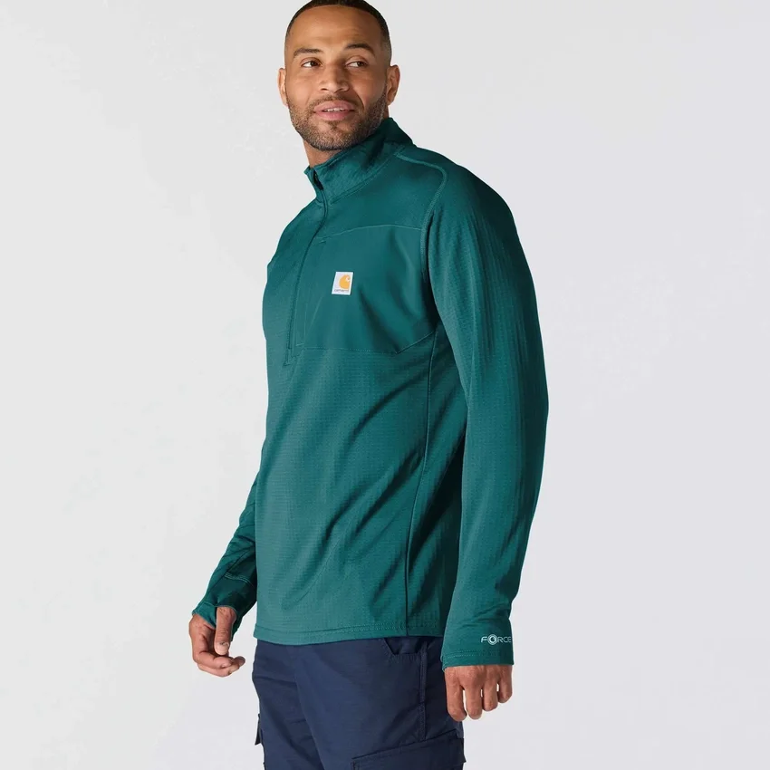 Men's Force Fleece-Lined Moisture Wicking Half Zip Pullover