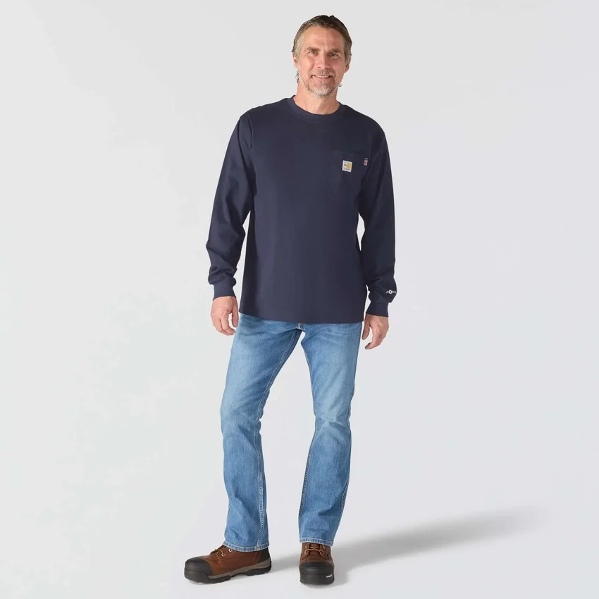 Men's Force Irvine Fr Long Sleeve Oil Rig Graphic T-Shirt - Flame Resistant Shirts