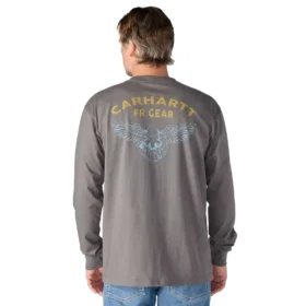 Men's Force Irvine Fr Moisture Wicking Long Sleeve Eagle T-Shirt - Flame Resistant Shirts