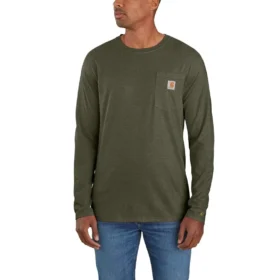 Men's Force Long Sleeve Moisture Wicking Pocket T-Shirt