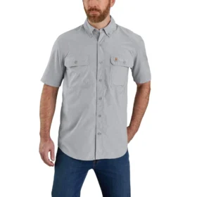 Men's Force Sun Defender™ Chambray Relaxed Fit Short Sleeve Shirt - Sun Protection Shirts
