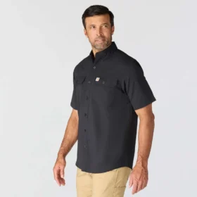 Men’s Force Sun Defender™ Chambray Relaxed Fit Short Sleeve Shirt – Sun Protection Shirts