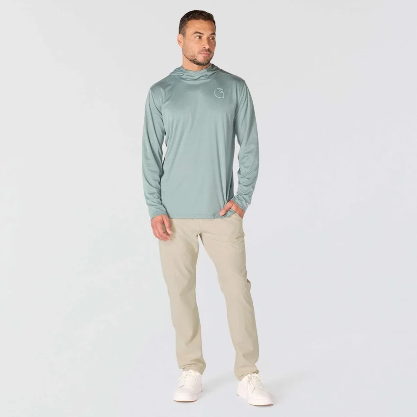 Men's Force Sun Defender Upf 50+ Lightweight Long Sleeve Moisture Wicking Hoodie - Sun Protection Hoodies