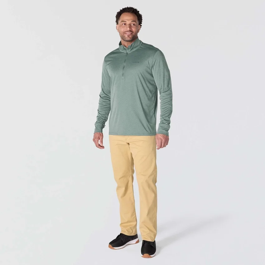 Men's Force Sun Defender Upf 50+ Moisture Wicking Half Zip Pullover - Sun Protection Shirts