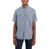Men's Fort Loose Fit Short Sleeve Chambray Shirt - Men's Work Shirts