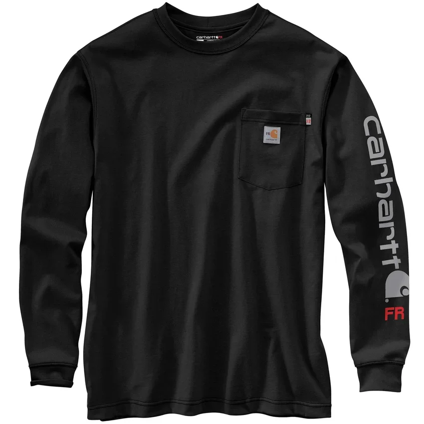 Men's Fr Force Irvine Loose Fit Long Sleeve Logo T-Shirt - Flame Resistant Shirts