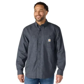 Men's Fr Force Sun Defender™ Long Sleeve Plaid Shirt - Sun Protection Shirts