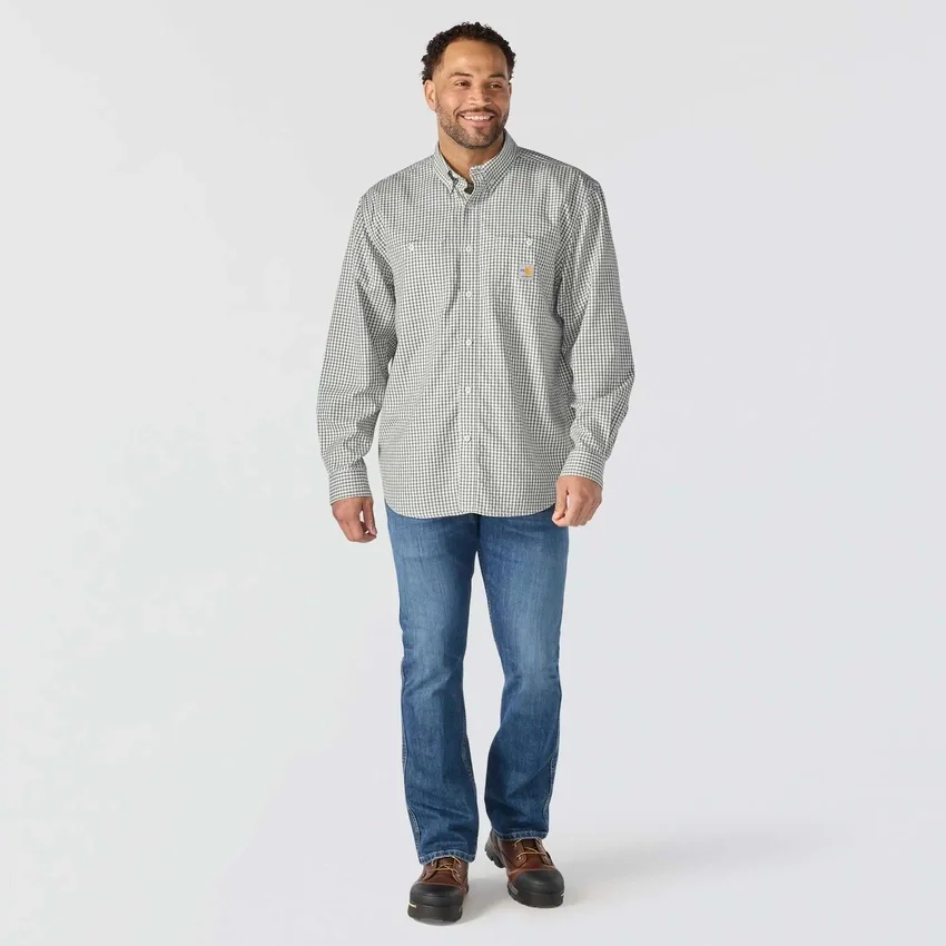 Men's Fr Force Sun Defender™ Long Sleeve Plaid Shirt - Sun Protection Shirts