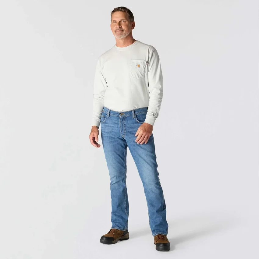 Men's Fr Relaxed Fit Bootcut Rugged Flex Fire Resistant Work Jeans