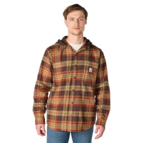 Men's Hamilton Relaxed Fit Plaid Hooded Shirt Jac - Men's Shirt Jackets