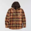 Men's Hamilton Relaxed Fit Plaid Hooded Shirt Jac - Men's Shirt Jackets