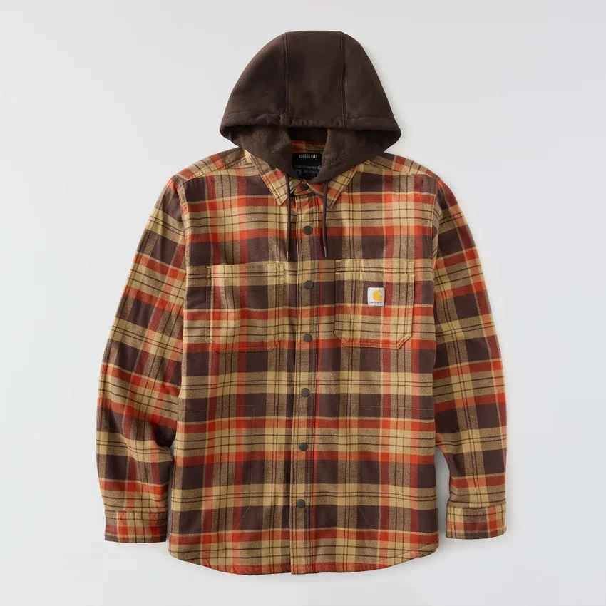 Men's Hamilton Relaxed Fit Plaid Hooded Shirt Jac - Men's Shirt Jackets
