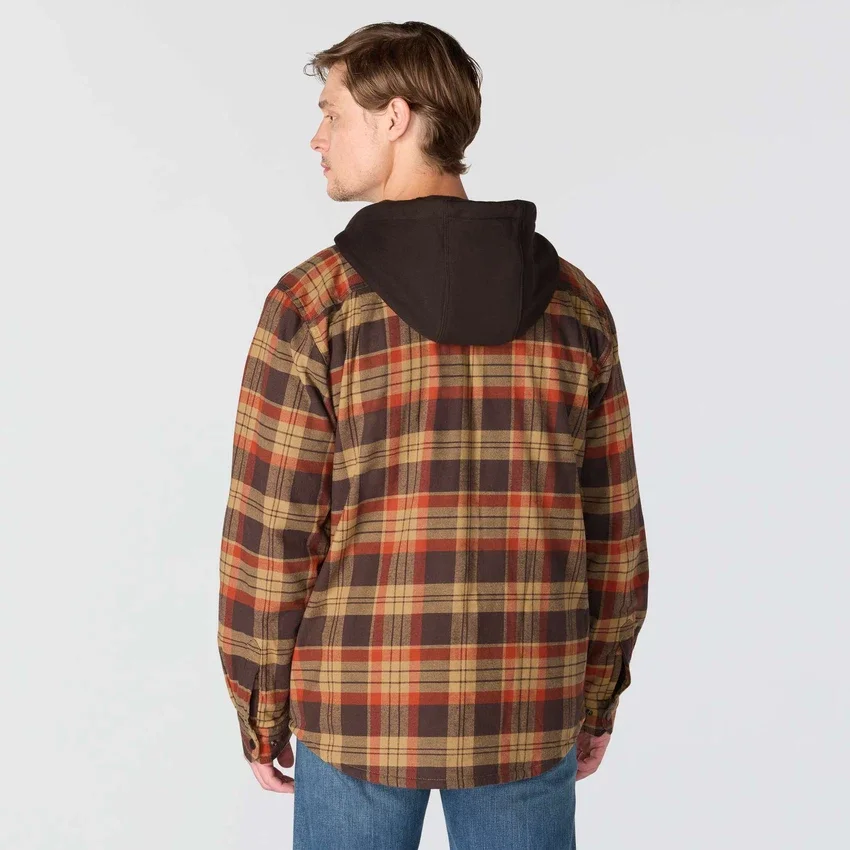 Men's Hamilton Relaxed Fit Plaid Hooded Shirt Jac - Men's Shirt Jackets