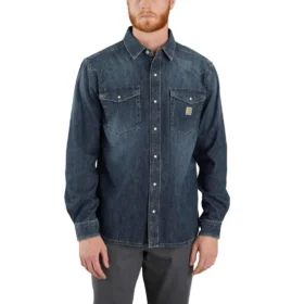 Men's Montana Relaxed Fit Long Sleeve Denim Snap Front Shirt