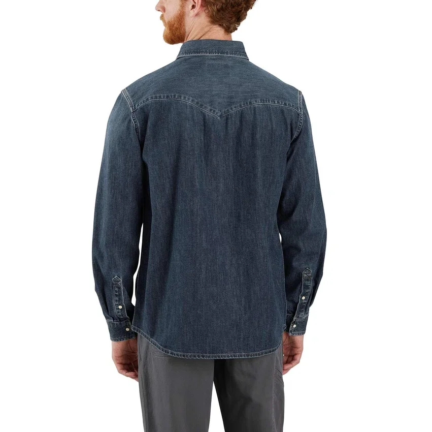 Men's Montana Relaxed Fit Long Sleeve Denim Snap Front Shirt