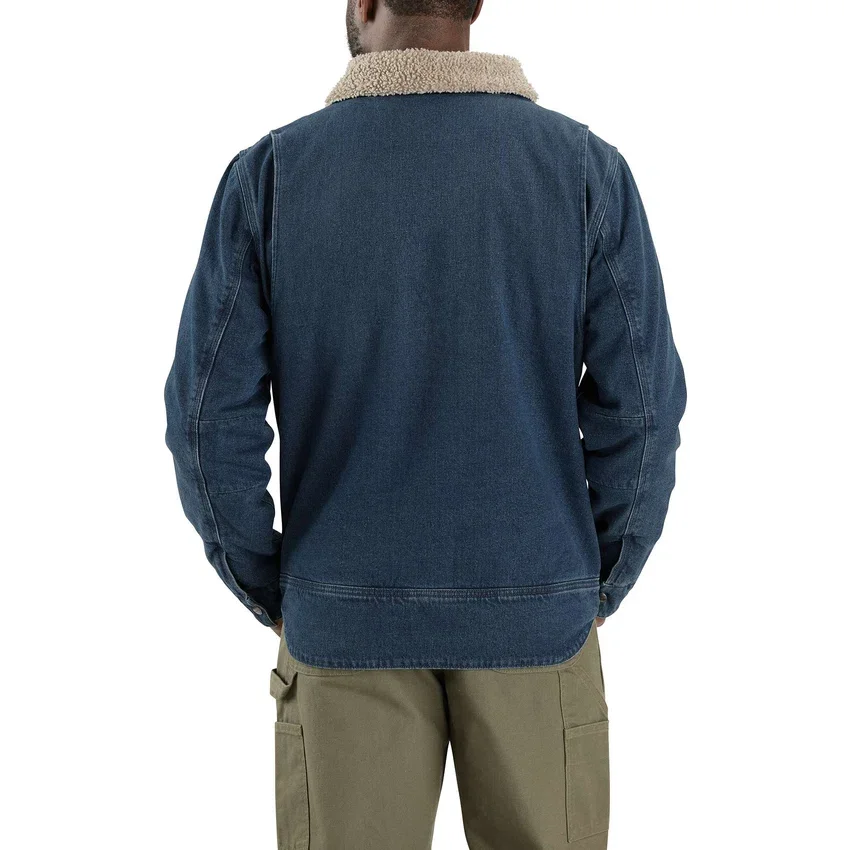 Men's Relaxed Fit Sherpa-Lined Denim Jacket