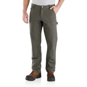 Men's Relaxed Straight Fit Rugged Flex Duck Double-Knee Work Pants