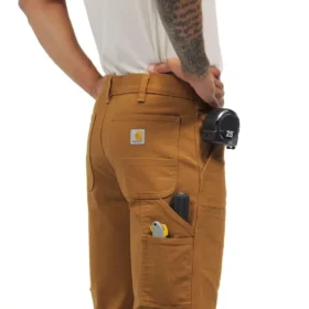 Men’s Relaxed Straight Fit Rugged Flex Duck Double-Knee Work Pants