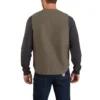 Men's Washed Duck Rugged Sherpa-Lined Vest