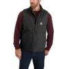 Men's Washed Duck Sherpa-Lined Mock-Neck Vest