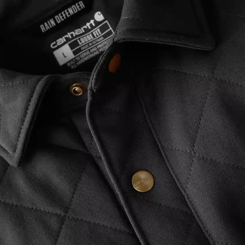 Rain Defender® Loose Fit Heavyweight Quilted Snap Front Shirt Jac