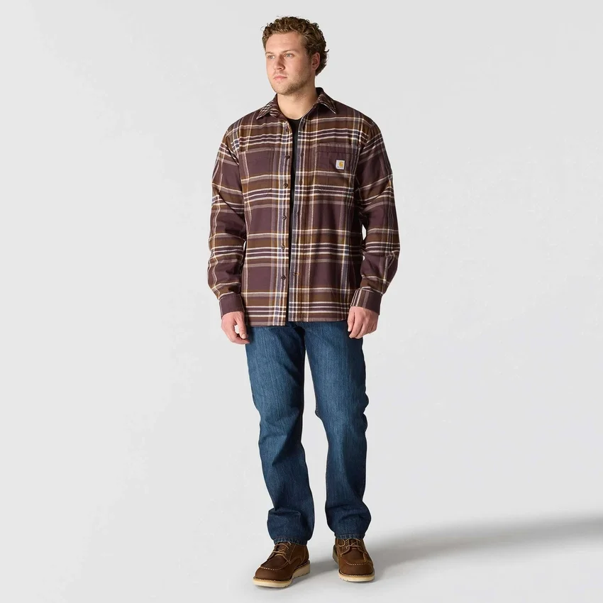Rugged Flex™ Relaxed Fit Midweight Flannel Long-Sleeve Plaid Shirt