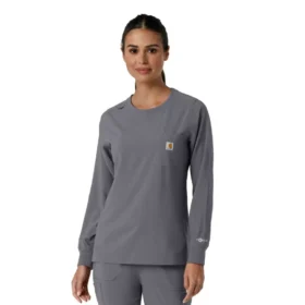 Women's Force Cross-Flex Crew Neck Long Sleeve Scrub Top