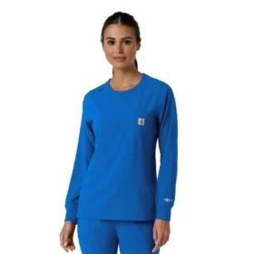 Women's Force Cross-Flex Crew Neck Long Sleeve Scrub Top