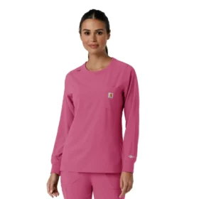 Women's Force Cross-Flex Crew Neck Long Sleeve Scrub Top