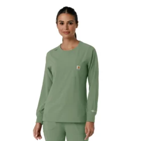 Women's Force Cross-Flex Crew Neck Long Sleeve Scrub Top