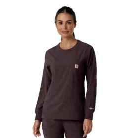 Women's Force Cross-Flex Crew Neck Long Sleeve Scrub Top