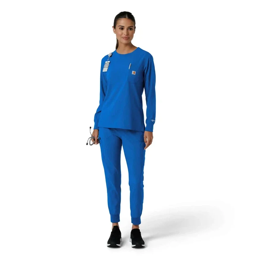 Women's Force Cross-Flex Crew Neck Long Sleeve Scrub Top