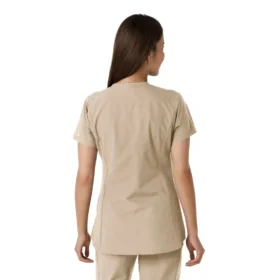 Women’s Force Essentials Notch Neck Tunic Knit Panel Scrub Top