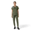Women's Force Essentials V-Neck Knit Panel Scrub Top