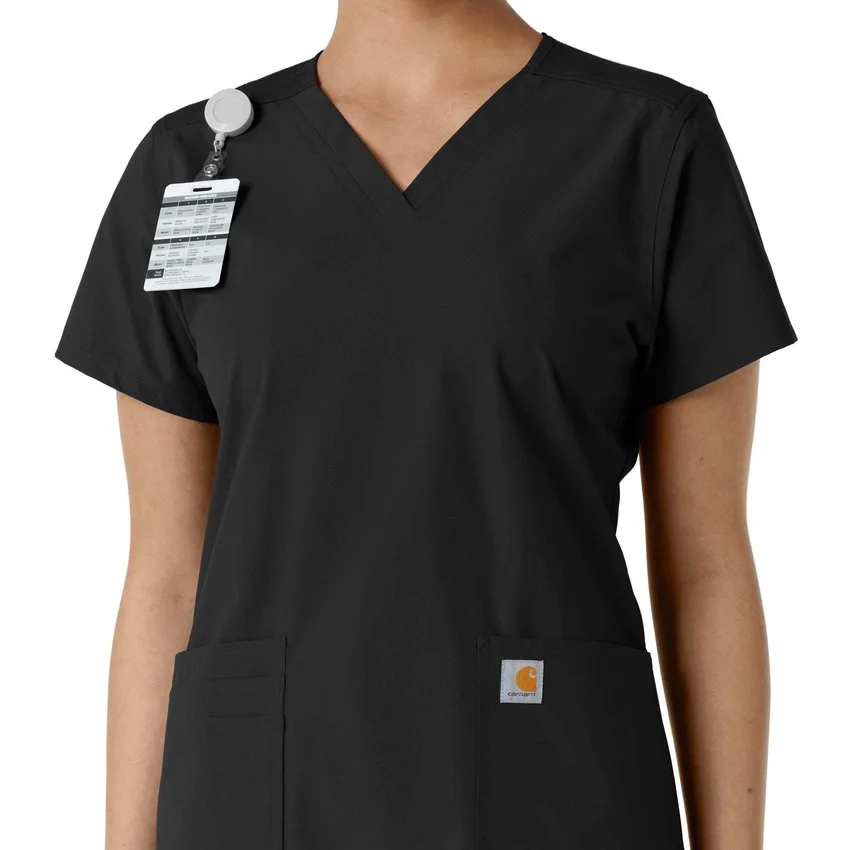 Women's Force Essentials V-Neck Knit Panel Scrub Top