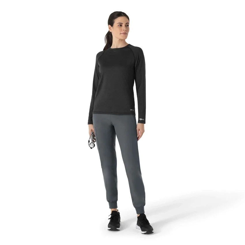 Women's Force Sub-Scrubs Heathered Performance Long Sleeve Tee