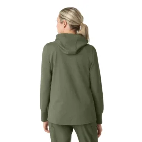 Women’s Full Zip Waffle Scrub Hoodie