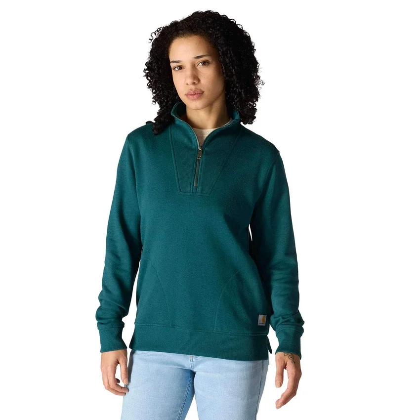 Women's Lightweight Tencel Half-Zip Pullover Sweatshirt